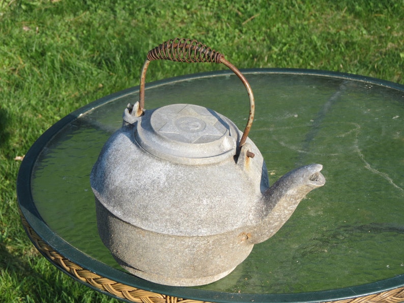 Repurposed Cast Aluminum Tea Kettle Planter Upcycled Recycled Etsy