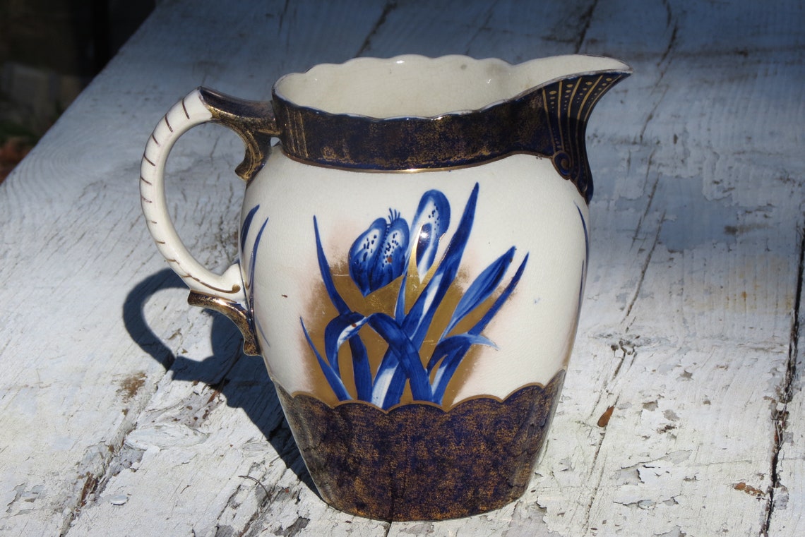 Antique New England Pottery Company Boston MA Ceramic Pitcher Beautiful ...