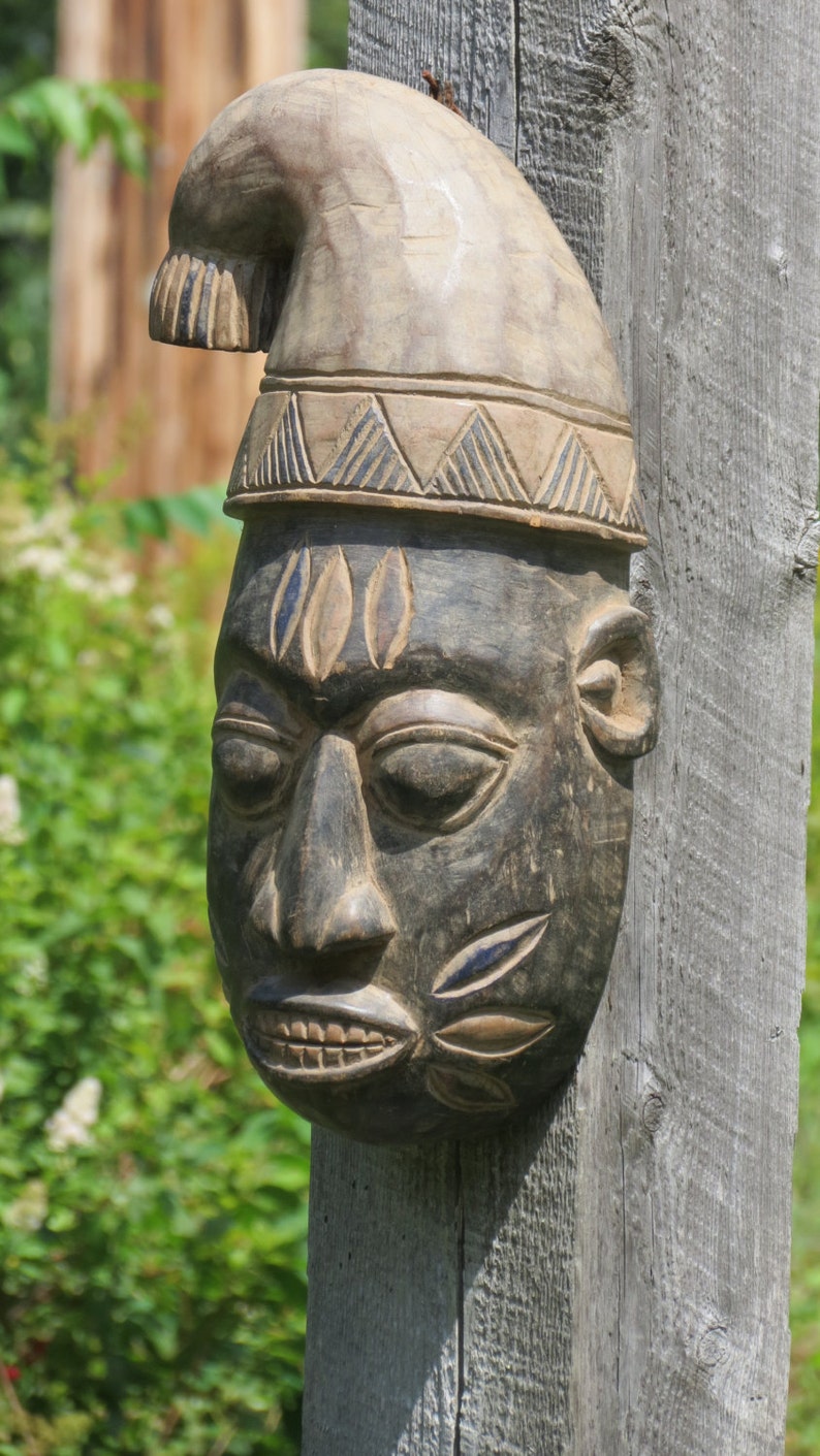 Authentic African Carved Wooden Tribal Mask Accra Ghana Africa - Etsy