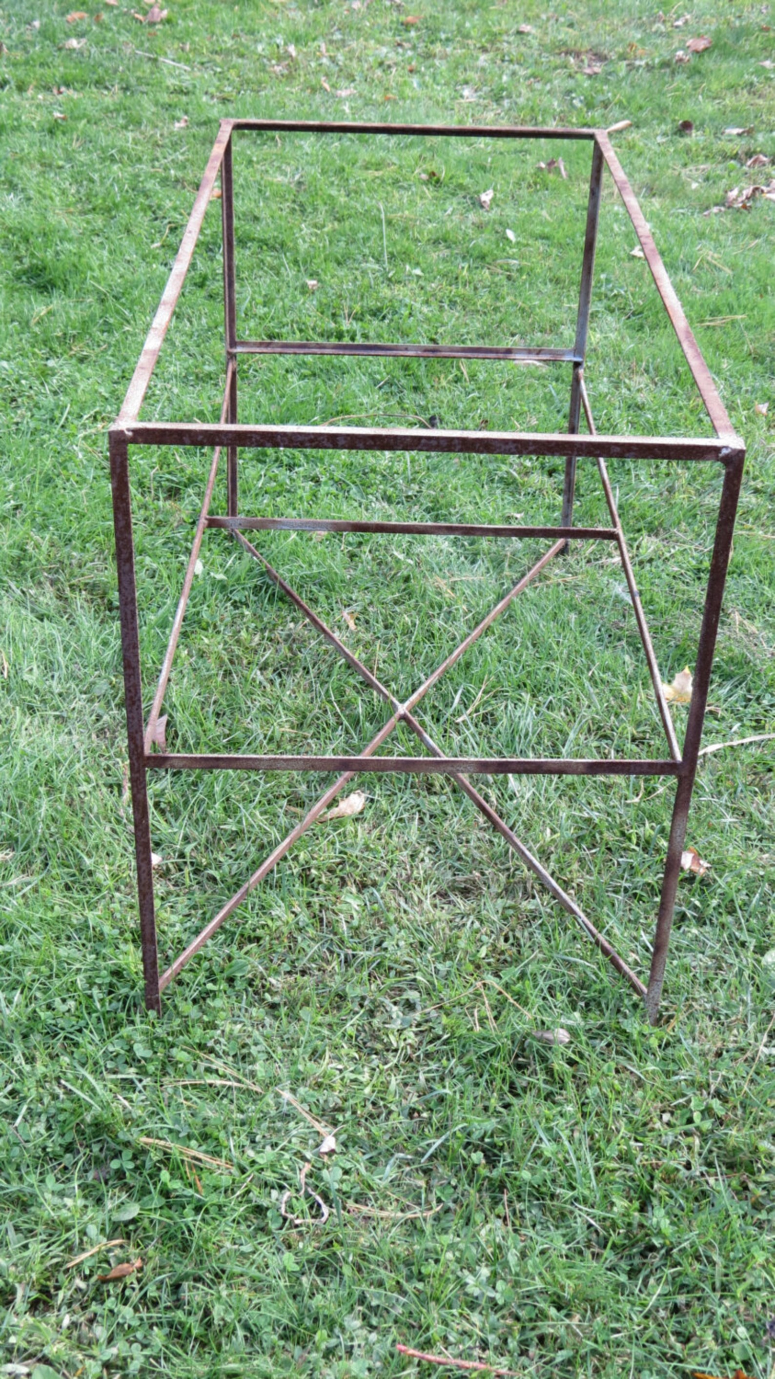 Vintage Rusty Angle Iron Table Frame Farm Fresh Barn Find Etsy