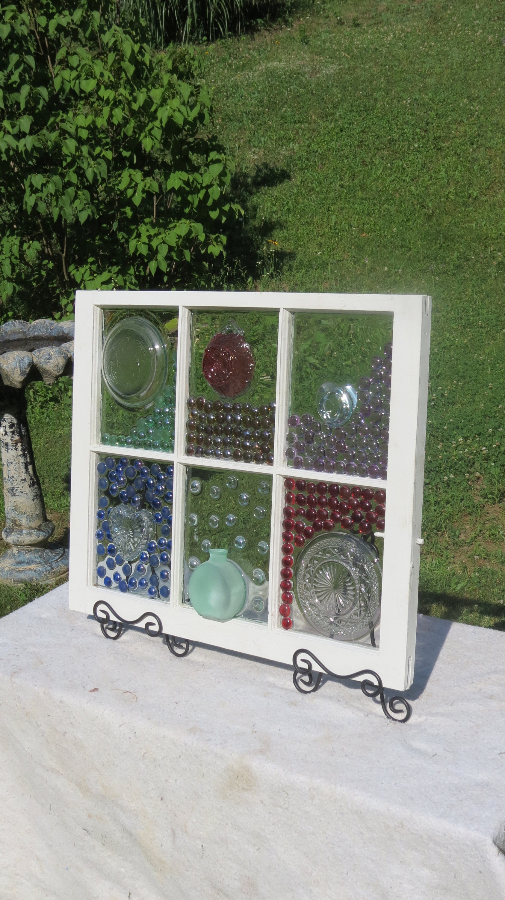 Unique Colorful Fused Glass Window Etsy