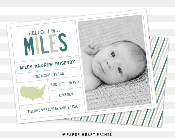 modern baby announcements