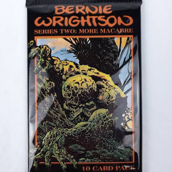 Master of Macabre Bernie Wrightson Trading Card 1 Pack of 10 Cards Swamp Thing Comic Book Art Illustration 1990s Fantasy Horror Gothic