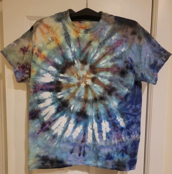 Hand Tied Spiral Tie Dye Shirt: Vibrant Swirl Artistry, Unique Colors