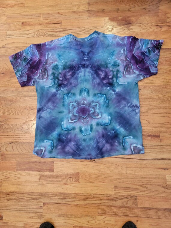 Hand Tied Tie Dye Shirt: Vibrant Spiral Artistry, Size 4XL