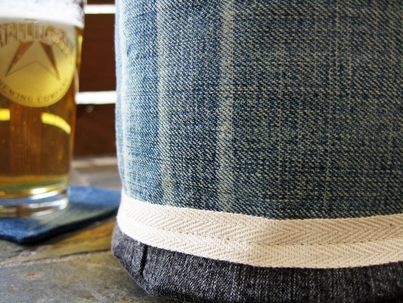 Denim Beer Growler Tote Etsy