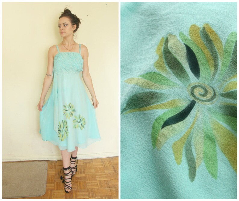 mint silk dress