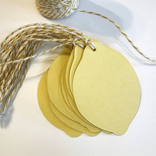 Lemon Gift Tags w/ string