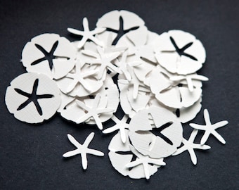 50 Sand Dollars and 50 Starfish (100 pieces) Confetti