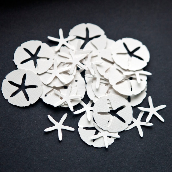 50 Sand Dollars and 50 Starfish (100 pieces) Confetti