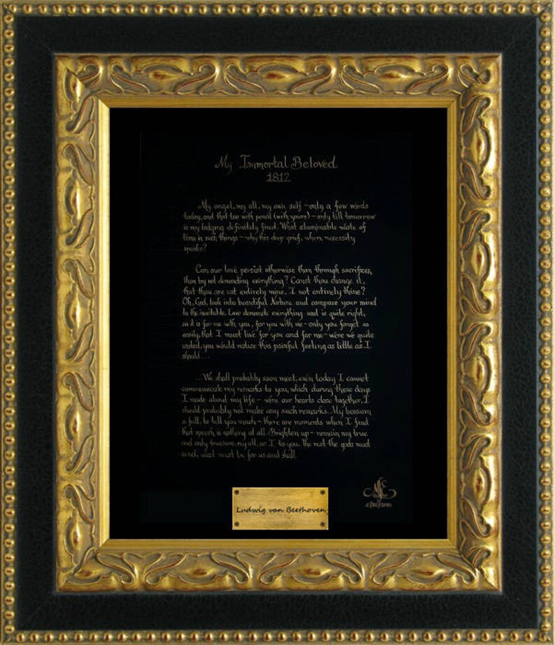 My Immortal Beloved Letter By Beethoven 1st Part Without Etsy