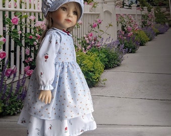 LITTLE DARLING/Mini Maru: a dress, an apron, a hat and a pair of stockings