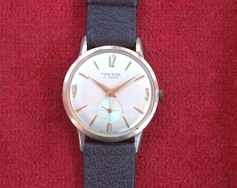 Antiguo reloj mecanico suizo Tressa para hombre. Etsy Espana