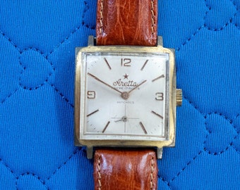 Vintage Aretta Swiss Square Men's Watch BELEIVE YOU CAN