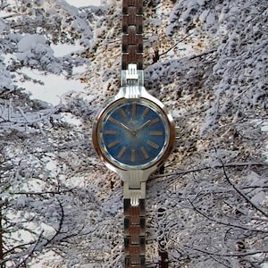 Luch Russian mechanical watch, ladies watch, women&#39;s watch, luxury watch, wind up watch, blue watch , FLYING In a BLUE DREAM