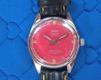 HMt Jawan vintage red Indian PILOT DREAM FLIGHT men&#39;s watch