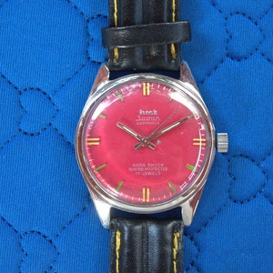 HMt Jawan vintage red Indian PILOT DREAM FLIGHT men&#39;s watch