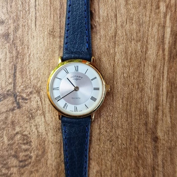 Rotary vintage Swiss quartz women's watch BATTERED BLUEBERRY SHINE NOs