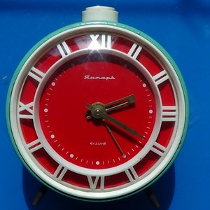 Jantar Russian ALL THE STARS mechanical alarm clock Art Deco