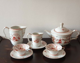 Rosenthal Madeleine vintage tea set with Japanese motif '60s