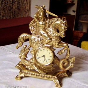 Russian Alarm Clock SAINT GEORGE THe DRAGON KILLEr
