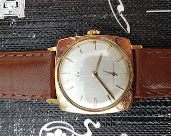 Omega vintage Swiss Art Deco square mechanical watch SEEN YOU THERE