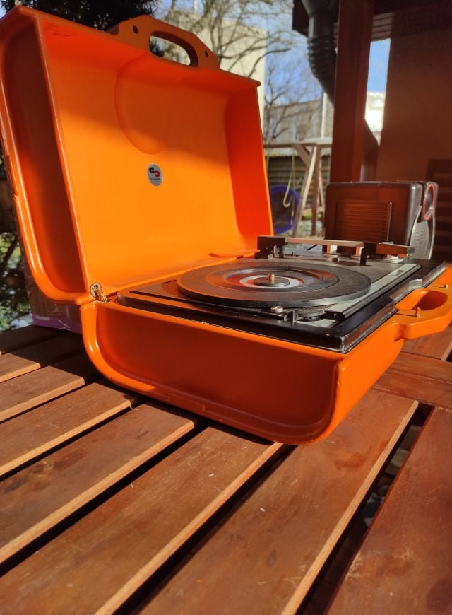 Platine Vinyle Continental Edison Space Age - Vintage Orange - Pour Pièces Ou Réparation