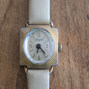 Glashutte German square, mechanical, wind up women&#39;s watch ALL the TINY FACES