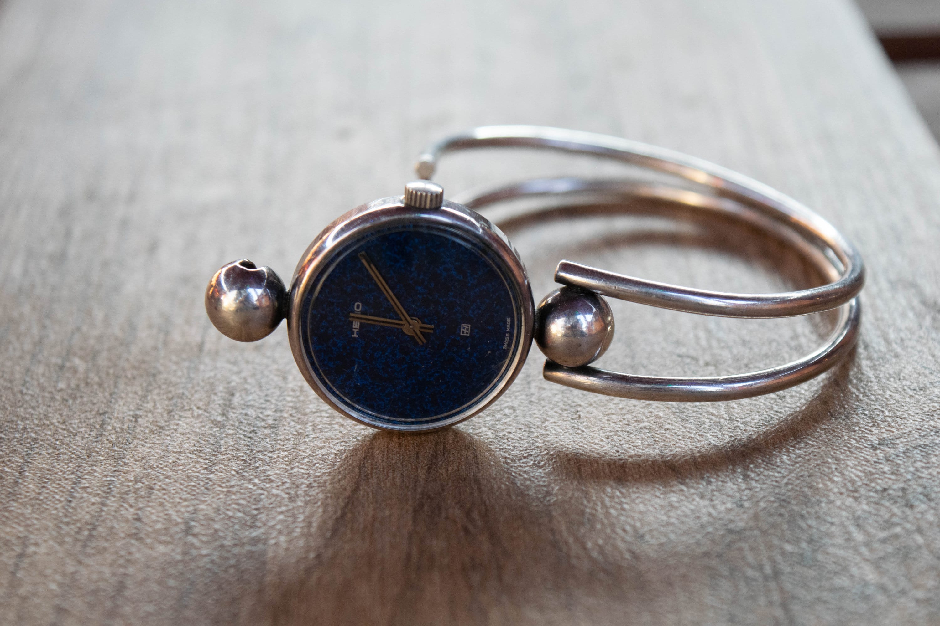 Heno Art Deco Swiss Women s Solid Silver Mechanical Watch BETTY BLUE BEACH Etsy