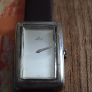 Milus Swiss ELONGATED SHARP SHIVER Sterling silver art deco style mehanical watch
