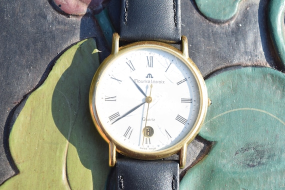 Maurice Lacroix Vintage Swiss Men s Quartz Wristwatch MIDNIGHT