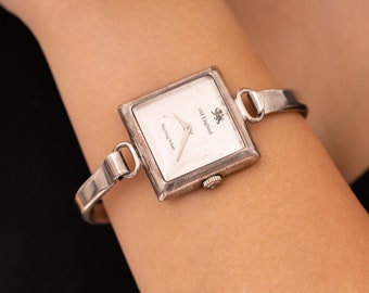 Old England Swiss SQUARE SANQUID SANCTUARY Sterling silver Art Deco manual watch
