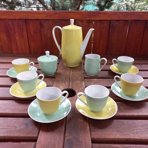 Kahla German PASTELL Fine porceleain coffee set, espresso set, hot chocolate set, capuccino set, tea set, German porcelain, coffee cups