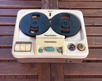 Telefunken Magnetofone ROCK alemán ALREDEDOR DEL RELOJ reeel a la grabadora de cinta de carrete 1953