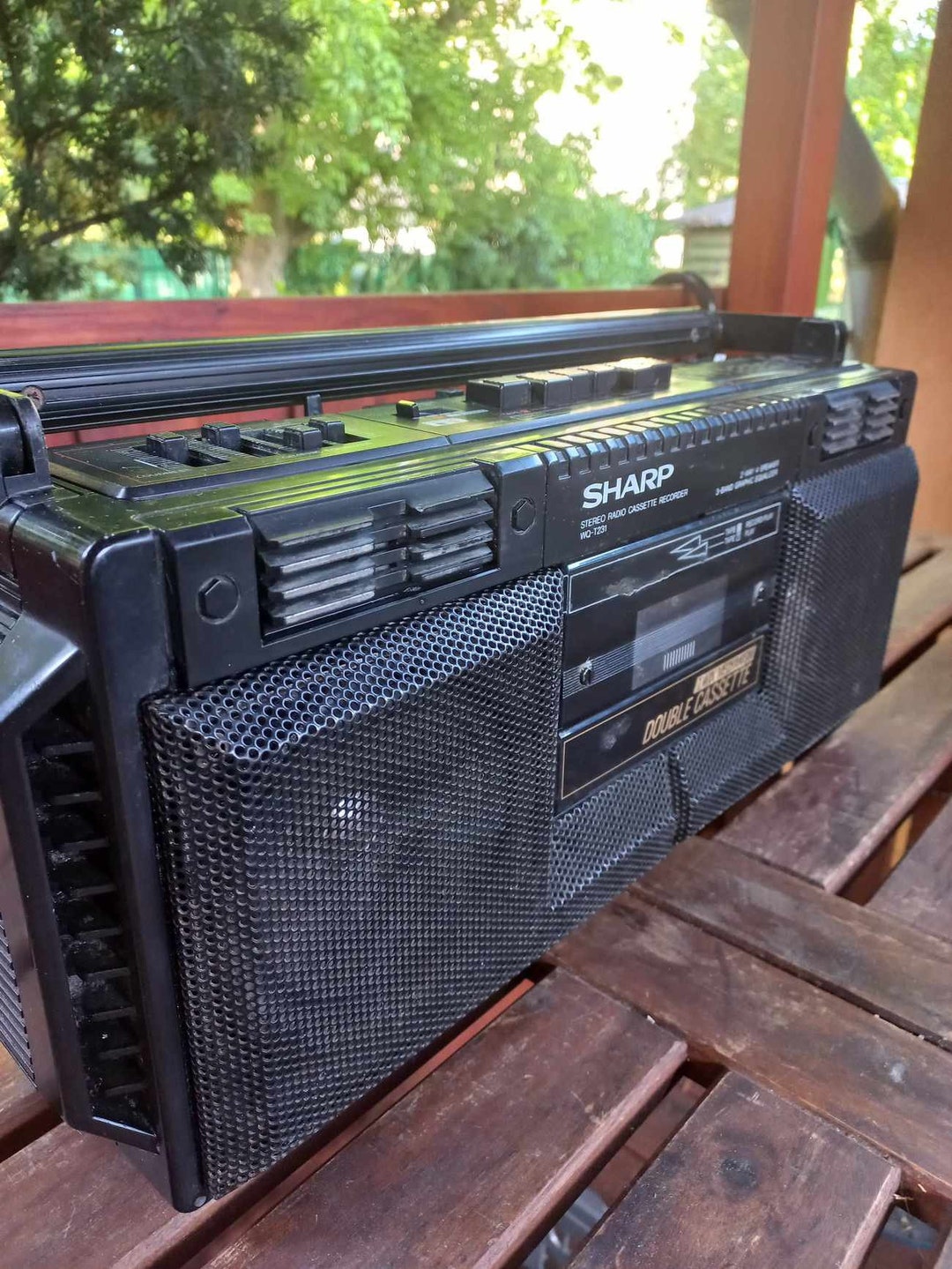 Sharp WQ T231Z Vintage Rare Double Cassette Player, Radio