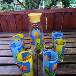Luminarc Matys Flowery &quot; Tulip &quot; yellow set of 6 drink set