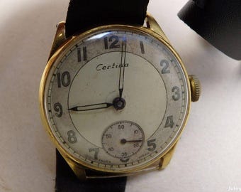 サーチナ 9Kゴールド メンズ腕時計 - Etsy 日本