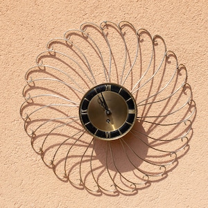 Welby American &quot;SUNRAYS&quot; vintage steel, mechanical, wall clock