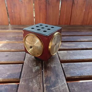 Vtg alemán Regen Veranderlich Schon estación meteorológica portaplumas de mediados de siglo imagen 2