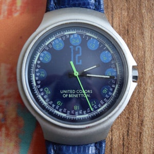 Benetton by Buloba vintage Swiss quartz women&#39;s / unisex watch  UNITED COLOURS Of The UNIVERSE