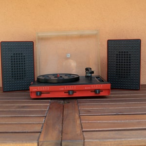Ziphona Combo GDR space age design record player RED RIPE ROVEr