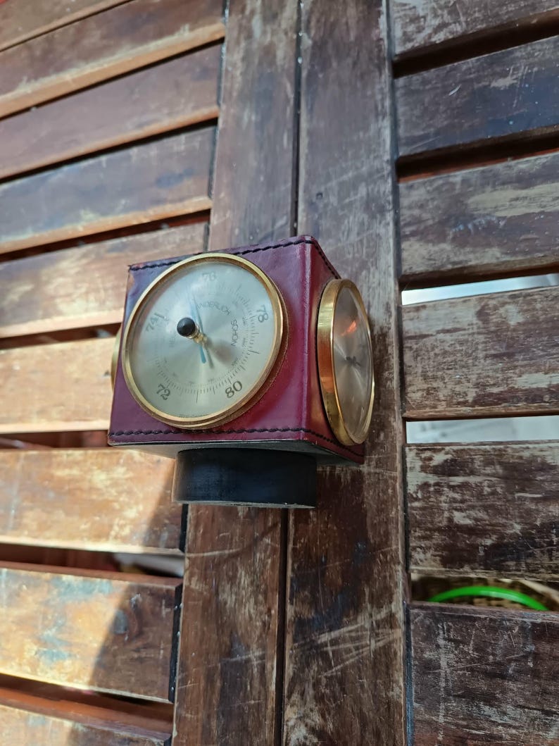Vtg alemán Regen Veranderlich Schon estación meteorológica portaplumas de mediados de siglo imagen 9