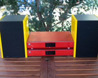 Conjunto de audio Marantz CR2020: reproductor de CD, amplificador, pletina de casete y altavoces Quart 190