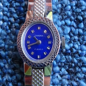 Chaika vintage Russian mechanical steel watch GOLDEN MOUNTAIN DEW