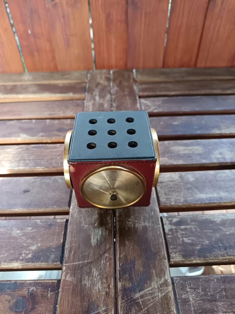 Vtg alemán Regen Veranderlich Schon estación meteorológica portaplumas de mediados de siglo imagen 7