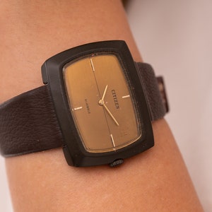 &quot;Citizen Vintage japanische Quartz Damenuhr BROWN BEATLE SHRUG NOs&quot;