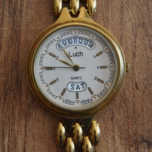 Luch Russian double date quartz men&#39;s/unisex watch TAKE ME To The SUN