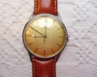 サーチナ 9Kゴールド メンズ腕時計 - Etsy 日本