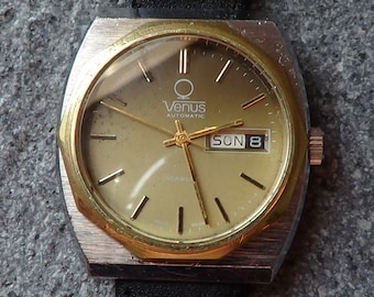 Venus Vintage Swiss Mechanical Automatic Double Date Men's