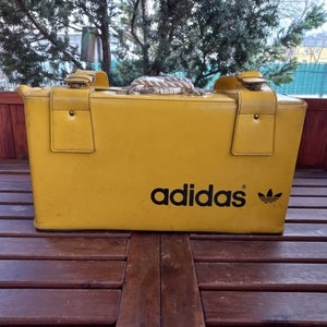Adidas vintage bright yellow gym bag